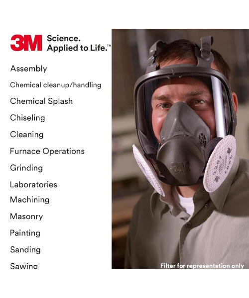 Dual Cartridge Bayonet Connection Full Facemask | 3M 6800