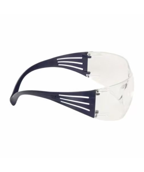 Clear Scotchguard Safety Spectacles with Blue Temples | 3M SF201SGAF-BLUE