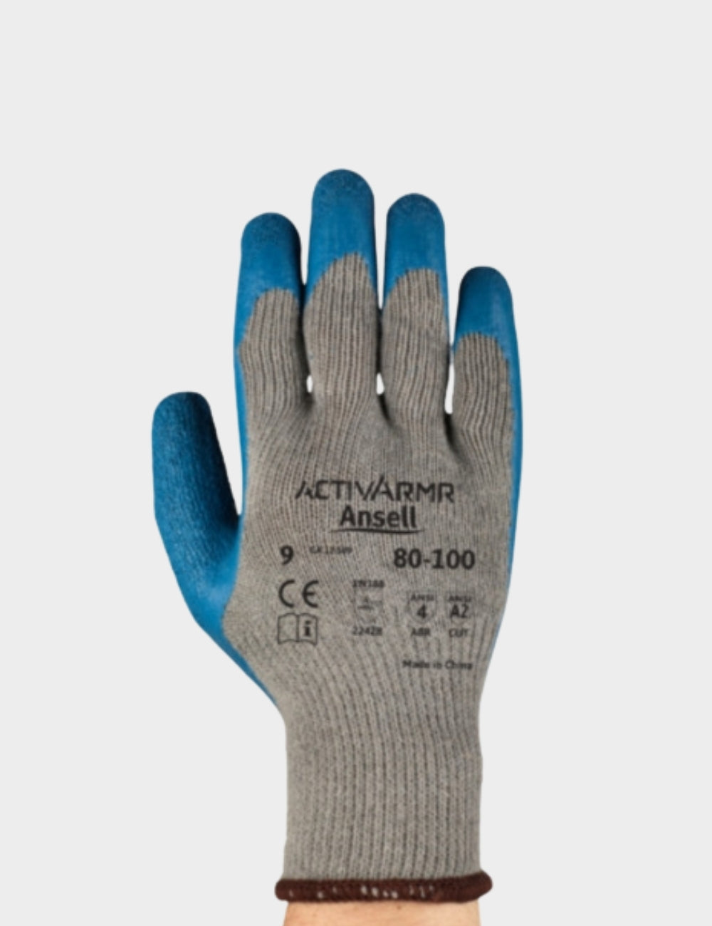 Heavy Duty Crinkle Latex Coated Tear Resistant Gloves | Ansell 80-100