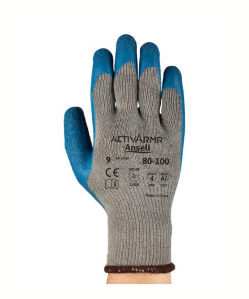 Heavy Duty Crinkle Latex Coated Tear Resistant Gloves | Ansell 80-100