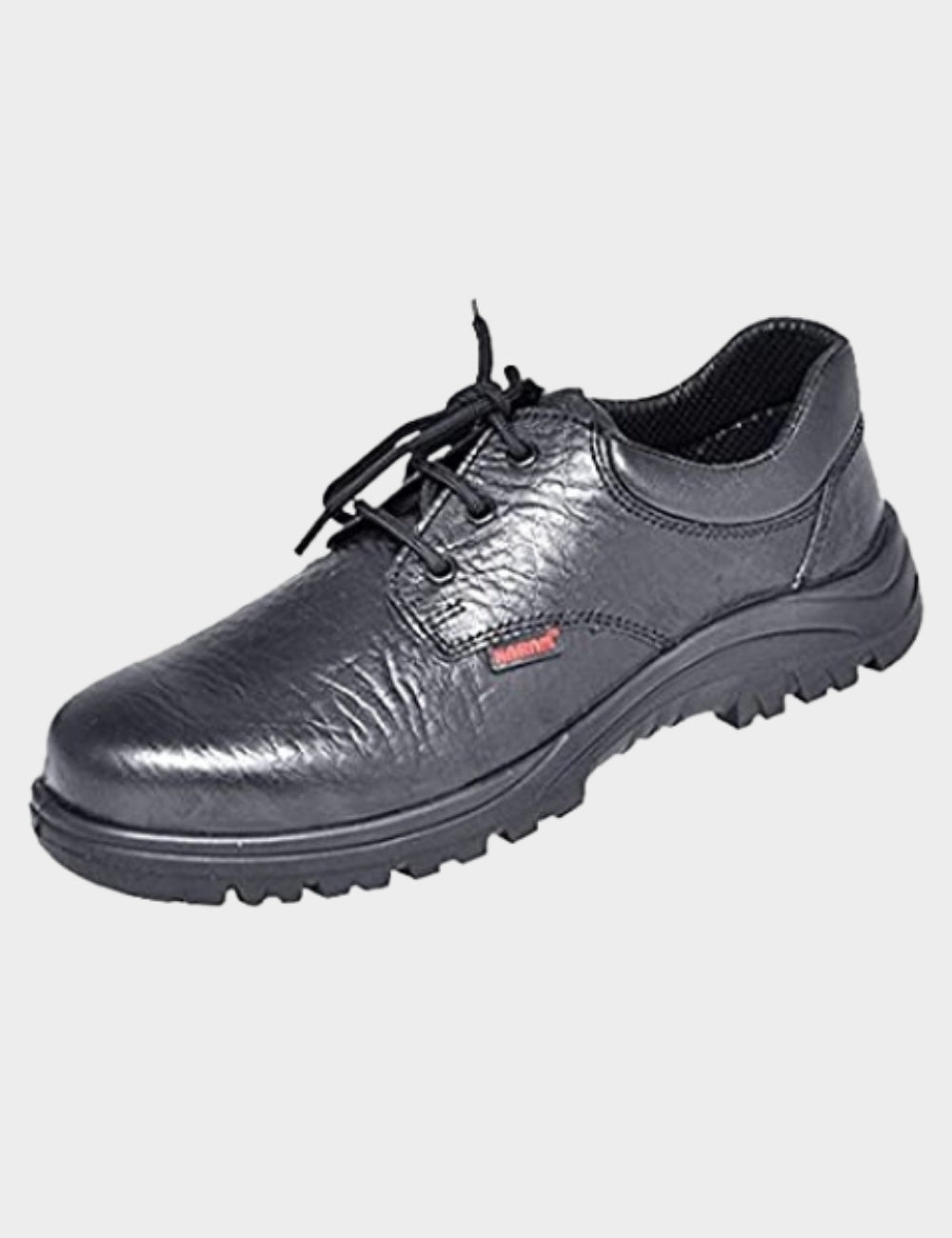 Black Leather Single Density Steel Toe Safety Shoes | Karam FS-05BL