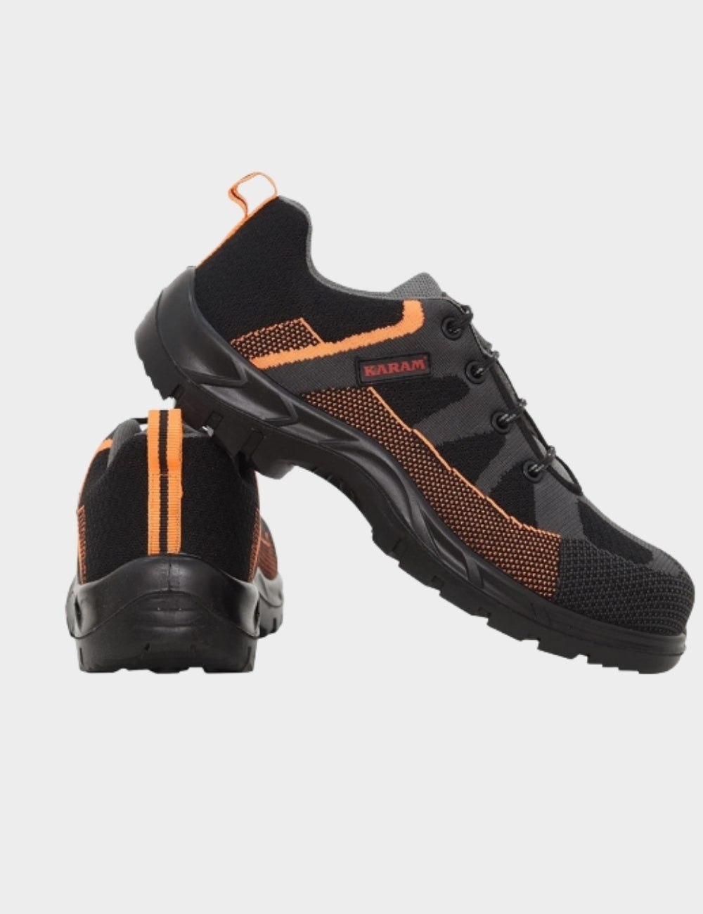 Flytex Orange and Black Fibre Toe Safety Shoes | Karam FS-210