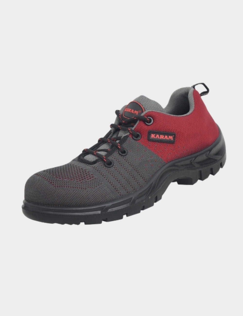 Flytex Red and Grey Fibre Toe Safety Shoes | Karam FS-213