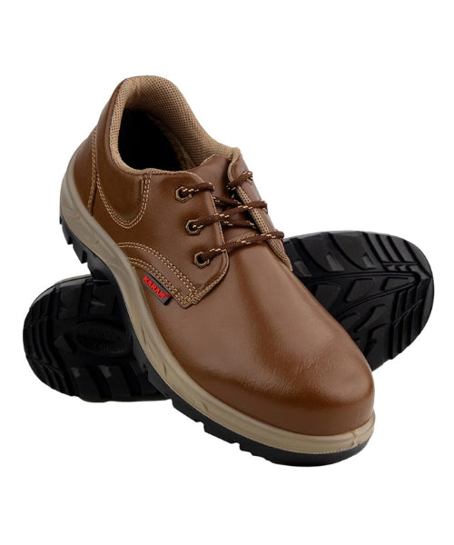Brown Formal Leather Safety Shoes with Steel Toe|Karam FS61BR (SWDAMN)