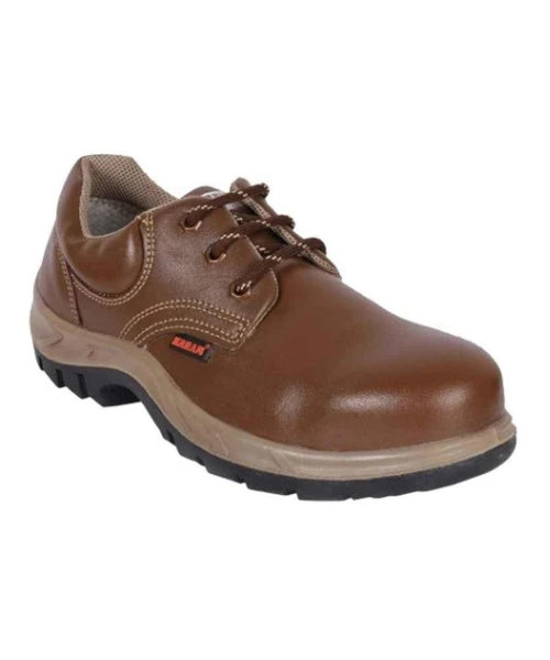 Brown Formal Leather Safety Shoes with Steel Toe|Karam FS61BR (SWDAMN)