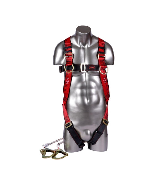 Class L Harness with Chest Rings, Double Lanyard and Hook | Karam PN18(PN206D)(000_131)(2.0M)