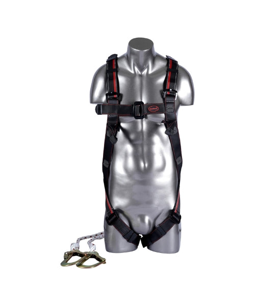 Adjustable Full Body Harness with Double Polyamide Lanyard and Hooks | Karam PN22(PN206D)(000_131)(2.0M)