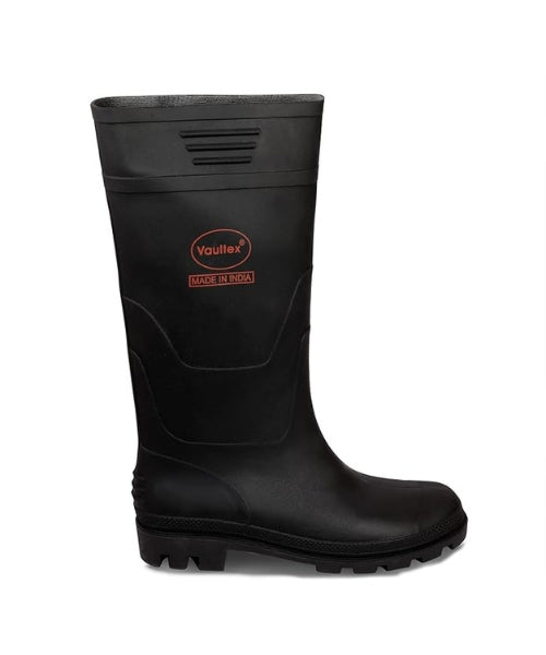Lightweight Black PVC Half Length Gumboots|Vaultex SG91B