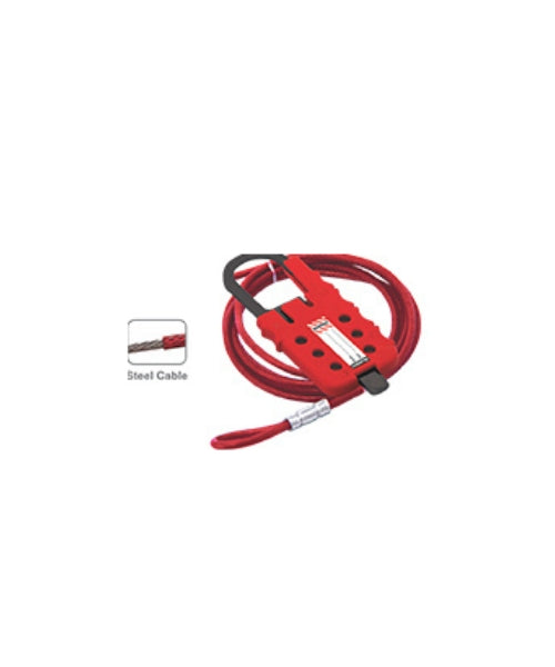 Premier Cable Lockout with 2Mtrs. Vinyl Coated Steel Cable with Loop