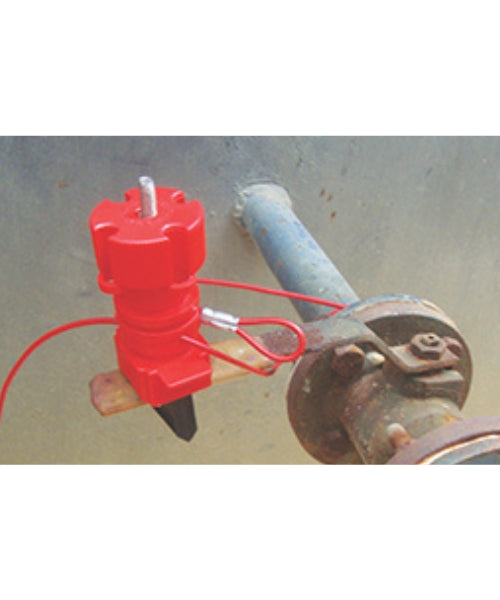 Taj Loto Universal Valve Lockout with 2 Mtrs. Galvanized Steel Cable and Large Arm | TL - UVL + 2C + LA