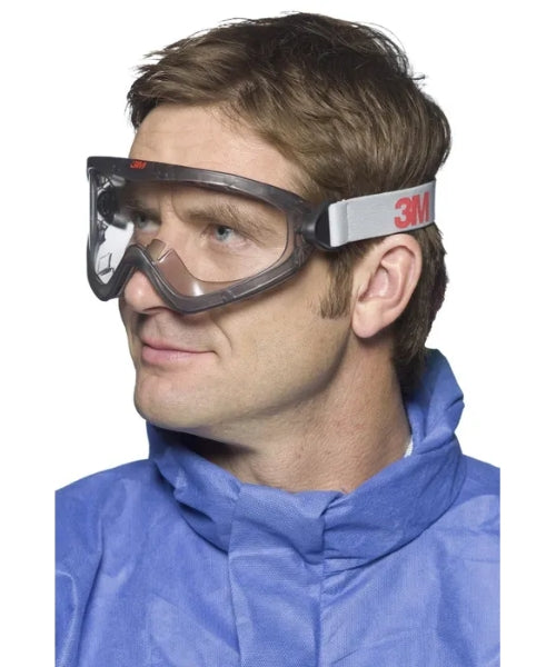 Clear Acetate Lens Premium Unvented Goggles | 3M 2890SA