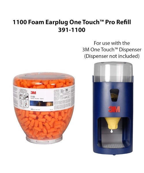 Uncorded Rollable Foam Earplugs Dispenser Bottle | 3M 391-1100