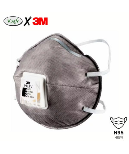 Grey Valved Medium Duty Anti-Pollution/Carbon Mask | 3M 9913V
