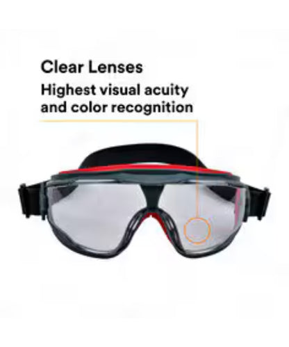 Clear Premium Scotchguard Safety Goggles with Neoprene Strap | 3M GG501NSGAF