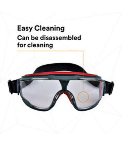 Clear Premium Scotchguard Safety Goggles with Neoprene Strap | 3M GG501NSGAF