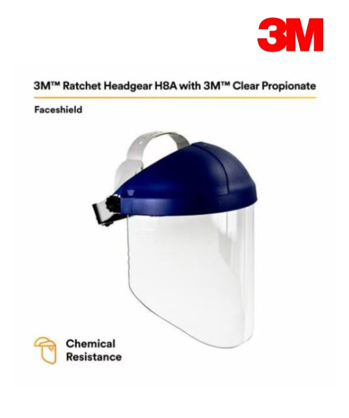 3M H8A Ratchet Headgear H8A with 3M WP96 Clear Polycarbonate Faceshield ...