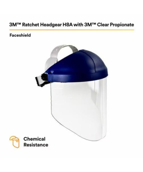 Clear Complete Faceshield with Ratchet Adjustment | 3M H8A+WP96