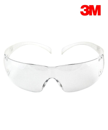 Clear Anti-Scratch Safety Spectacles with Pressure Diffusion Temples | 3M SF-201AS