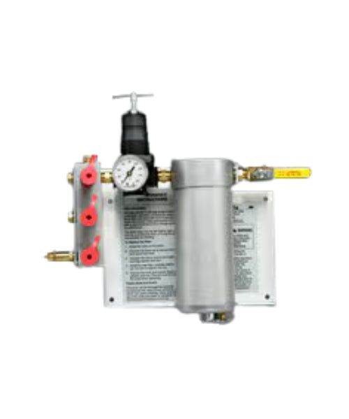 3 Outlet Compressed Air Filter and Regulator Panel for Airline Systems | 3M W-2806