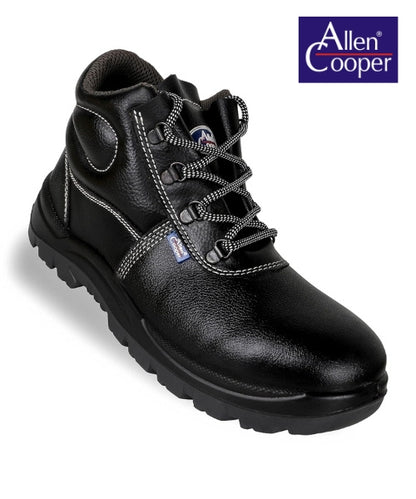 AC 1008 Black High Ankle Steel Toe Safety Shoes