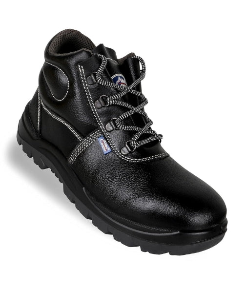 AC 1008 Black High Ankle Steel Toe Safety Shoes