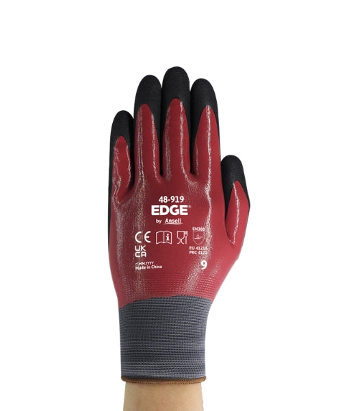 Nitrile Palm Full Dipped Gloves for Oily Work|Ansell 48-919