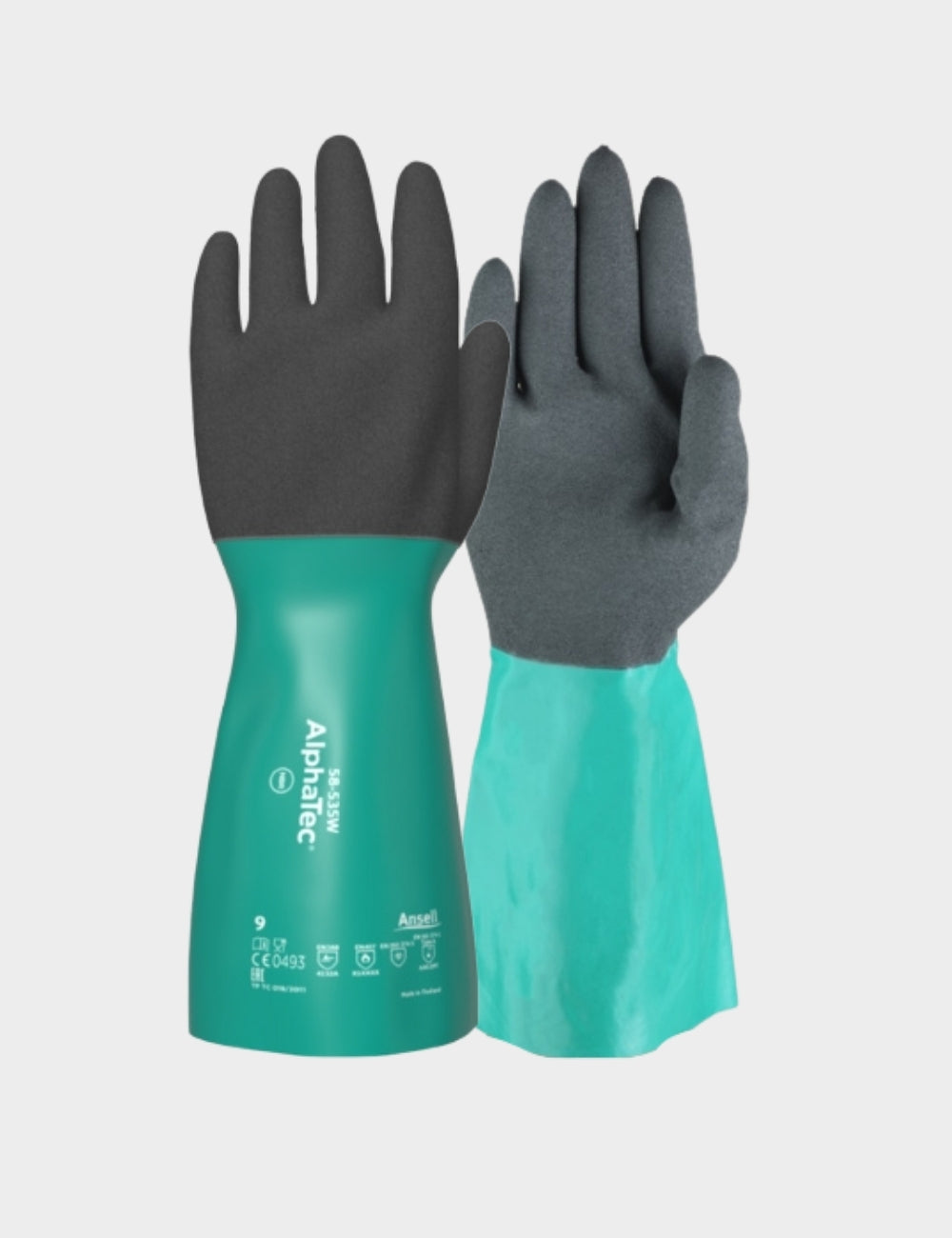 Supported Chemical-Resistant Nitrile Gloves | Ansell 58-535B