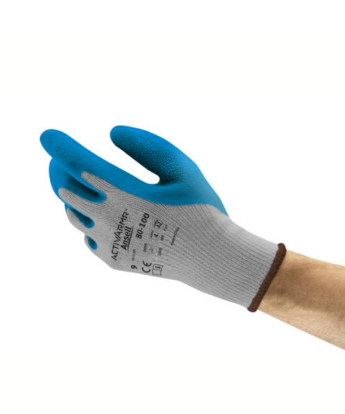 Heavy Duty Crinkle Latex Coated Tear Resistant Gloves | Ansell 80-100