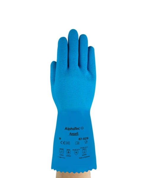 Lightweight Supported Natural Rubber Gloves with Nylon Liner|Ansell 87-029