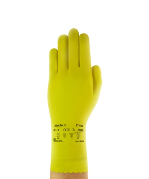 Light Duty Latex Chemical Protective Gloves |Ansell 87-650