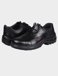 Black Leather Single Density Steel Toe Safety Shoes | Karam FS-05BL