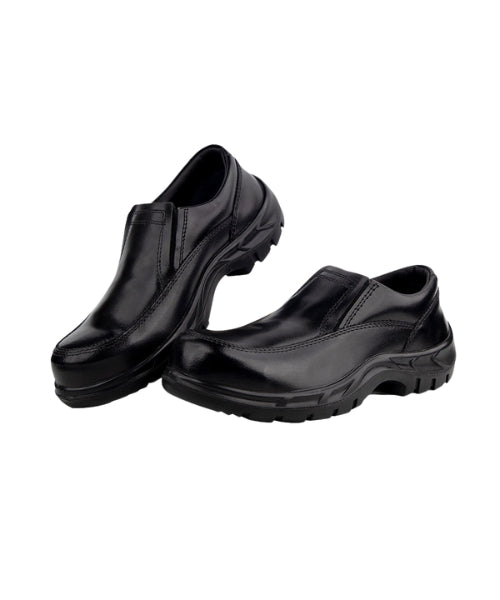 Black Executive Type Slip-On Safety Shoes with Fiber Toe|Karam FS73BL (FKSAMN)