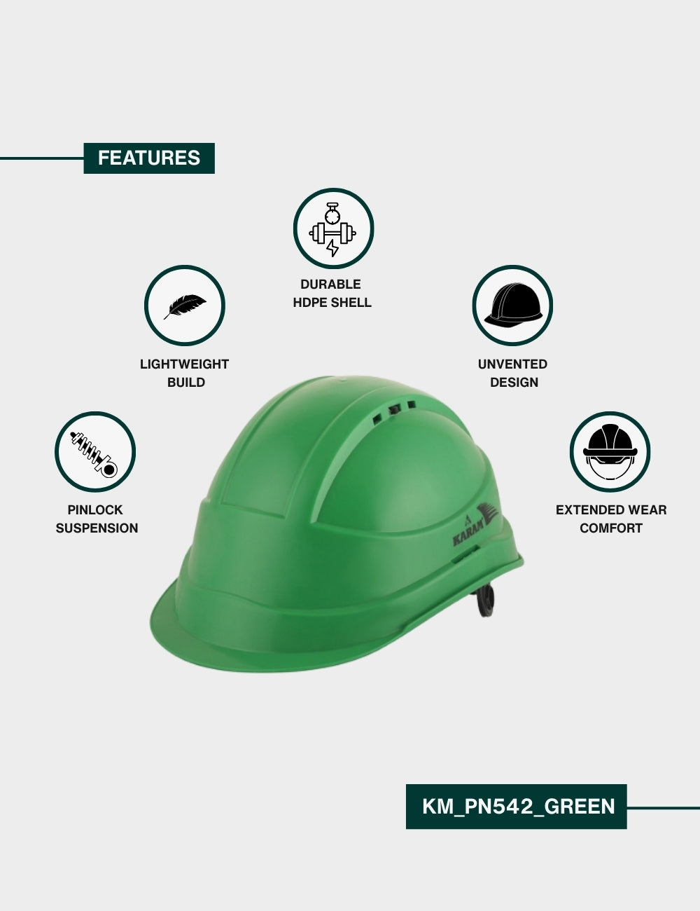 Buy Karam Vented Safety Helmet with Ratchet India | Kewalson
