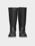 PVC Black and Grey Steel Toe Gum Boots