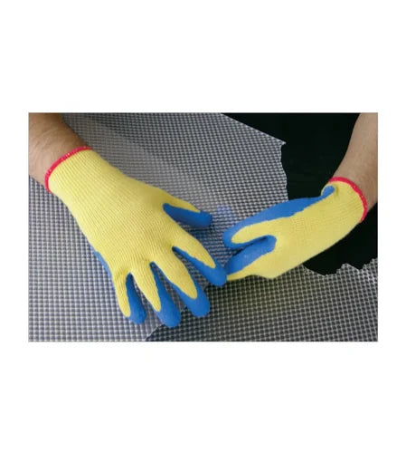 Knitted Gloves with Dyed Liner and Crinkled Latex Coating (KSGGC)